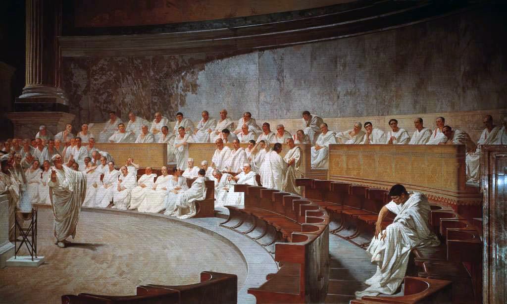 peinture d'une séance du Sénat Romain