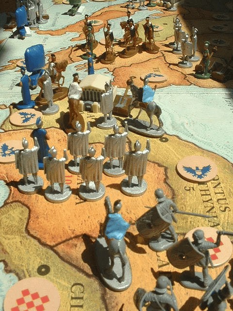 figurines sur territoires façon jeu de plateau