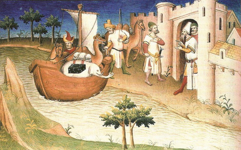 Marco Polo arrivant dans une ville chinoise (1234)