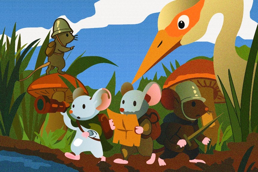 les souris de MS ne voient pas le héron derrière elles