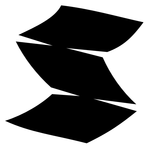 Icone représentant 3 feuilles de papier tombant l'une sur l'autre.
