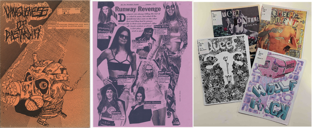 Couvertures de trois zines des années 90